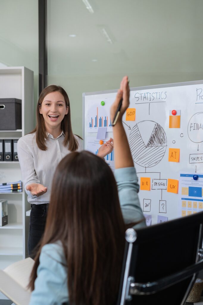 business people working as a good team in the office. Successful teamwork in a meeting